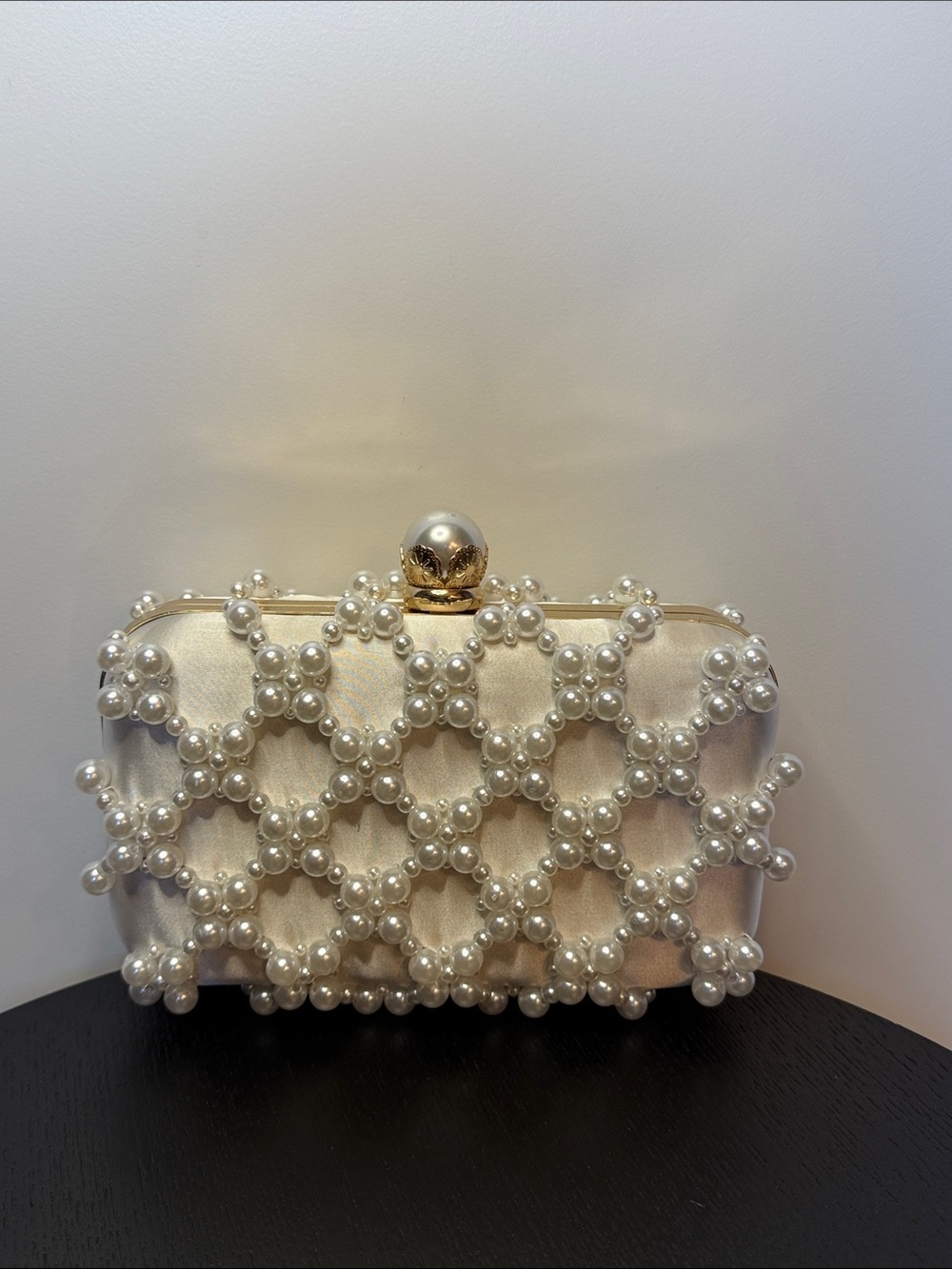 Pearl Embellished Convertible Purse